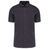 Kariban Heren stretch overhemd korte mouwen