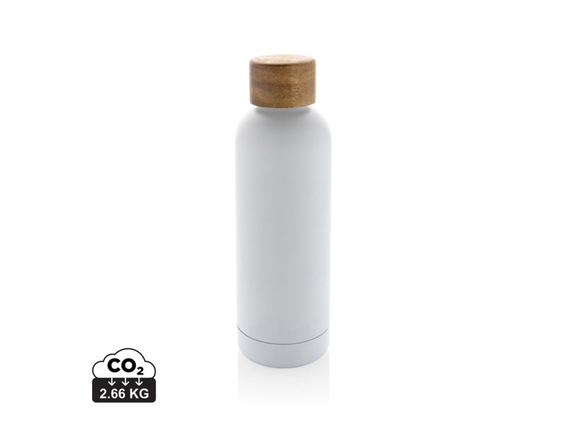 Wood gecertificeerde gerecycled rvs vacuümfles