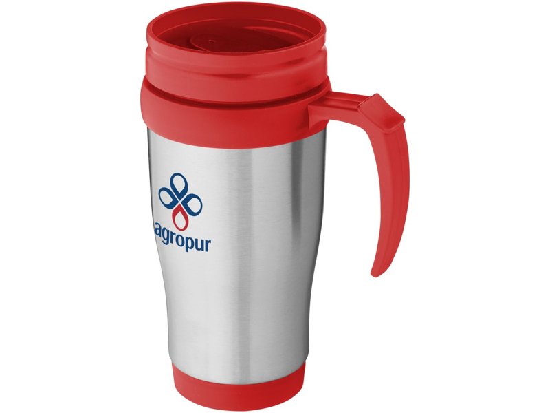 Handige thermosbeker met handvat, snel met eigen logo leverbaar Handige thermosbeker met handvat, snel met eigen logo leverbaar