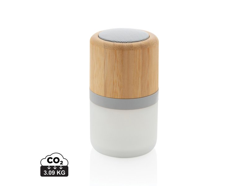 Draadloze bamboe 3W speaker met sfeerlicht Draadloze bamboe 3W speaker met sfeerlicht