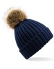 Beechfield - Faux Fur Pop Pom Chunky Beanie Beechfield - Faux Fur Pop Pom Chunky Beanie