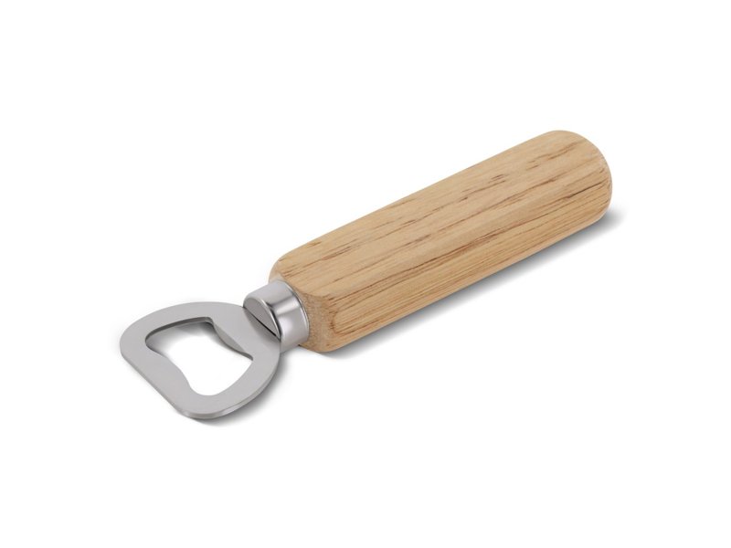 Flesopener met houten handvat