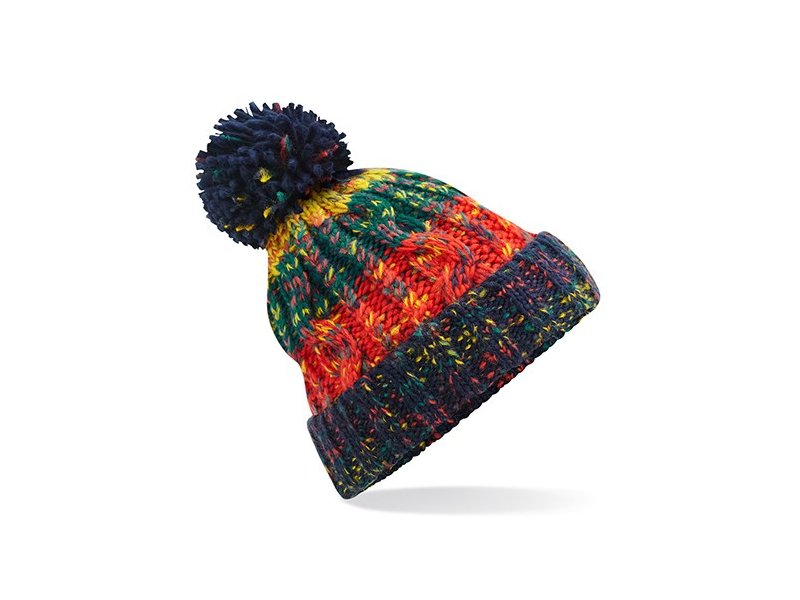 Beechfield - Corkscrew Pom Pom Beanie Beechfield - Corkscrew Pom Pom Beanie