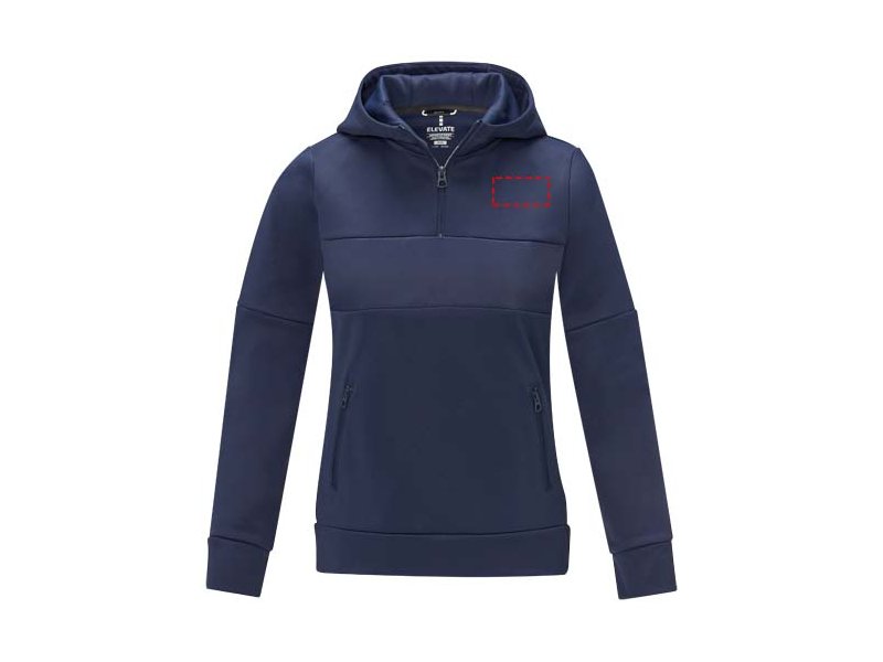 Sayan anorak dames sweater met halve rits en capuchon