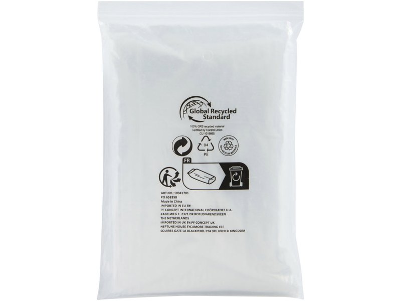 Ontdek de Mayan wegwerp poncho, gemaakt van gerecycled plastic | Totziens Promotions