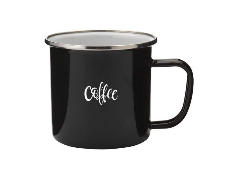 Retro Silver Emaille Mok 350 ml