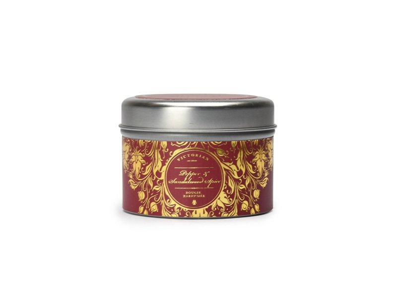 Victorian Tinbox Pepper & Sandalwood Spice geurkaars