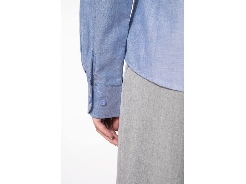 Kariban Dames oxford blouse lange mouwen Kariban Dames oxford blouse lange mouwen