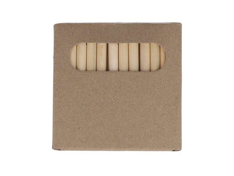 12 kleurpotloden in kraft doosje 12 kleurpotloden in kraft doosje