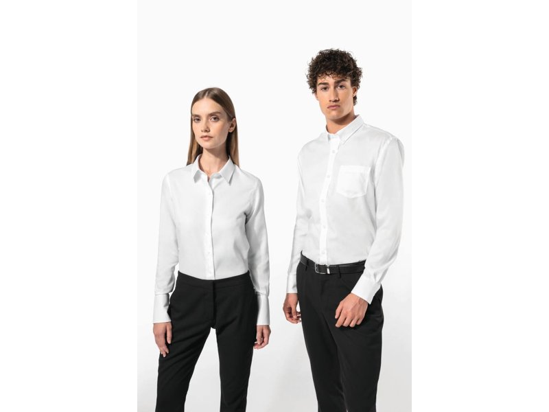 Kariban Heren non-iron overhemd lange mouwen