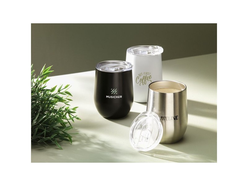 Huevo RCS Recycled Steel Cup 350 ml thermobeker Huevo RCS Recycled Steel Cup 350 ml thermobeker