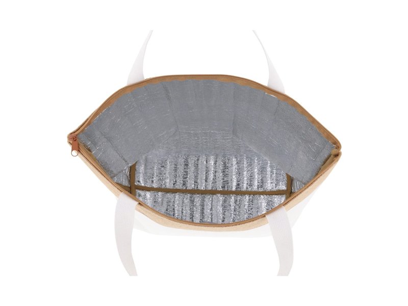 Strandkoelerzak Katoen/jute 42x10x30cm Strandkoelerzak Katoen/jute 42x10x30cm