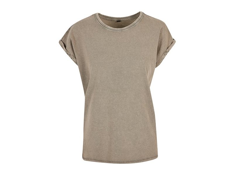 Build Your Brand - Ladies´ Acid Washed Extended Shoulder Tee Build Your Brand - Ladies´ Acid Washed Extended Shoulder Tee