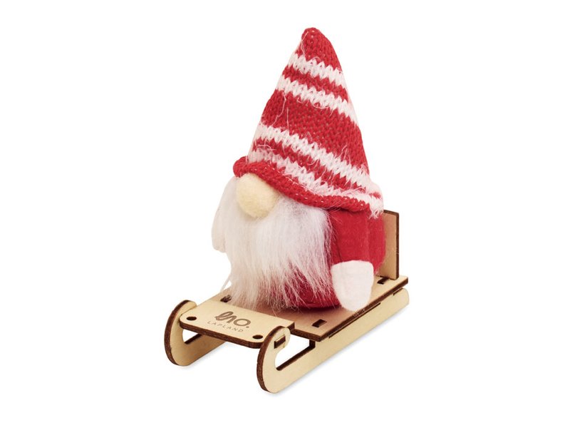 Kabouter op houten slee FROSTY