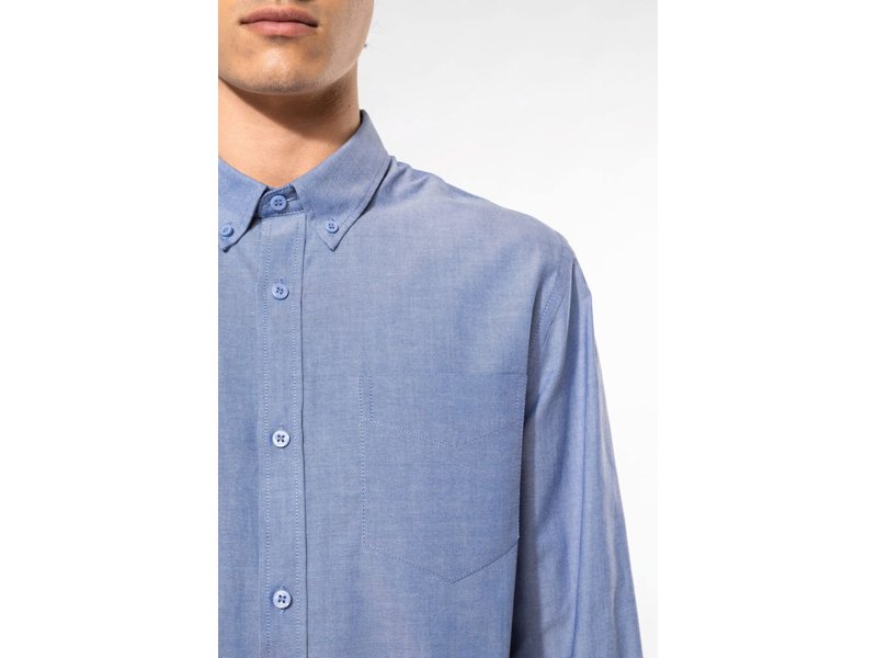 Kariban Heren oxford overhemd lange mouwen