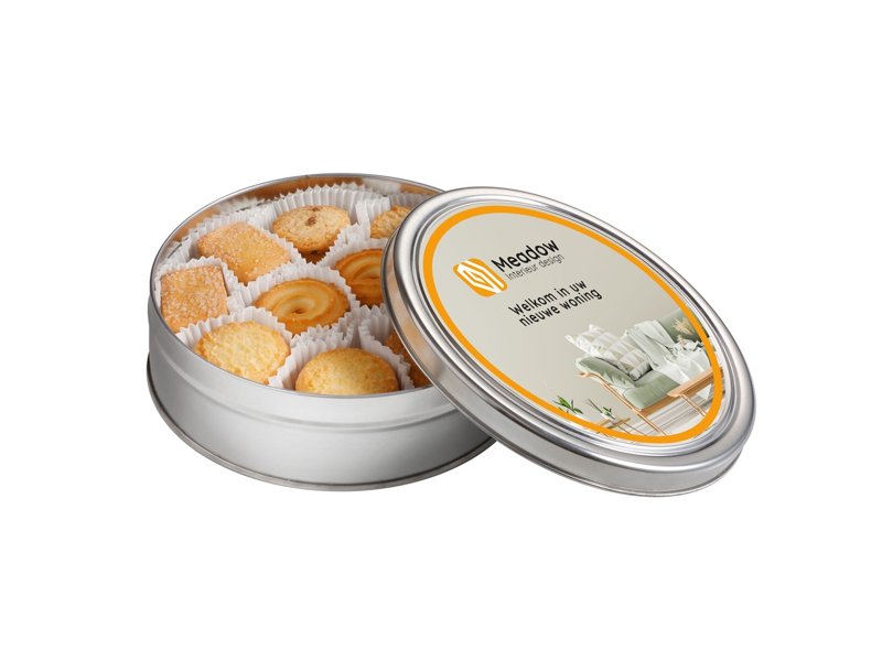 Rond blik koekjes