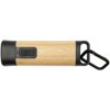 Kuma zaklamp van bamboe/RCS gerecycled plastic met karabijnhaak