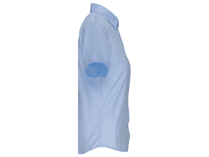 Kariban Dames Poplin Blouse Korte Mouwen