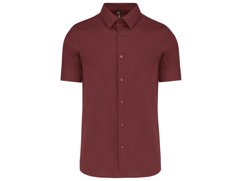 Kariban Heren stretch overhemd korte mouwen