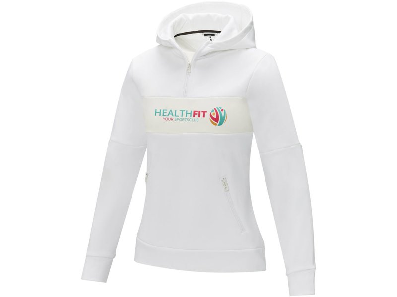 Sayan anorak dames sweater met halve rits en capuchon