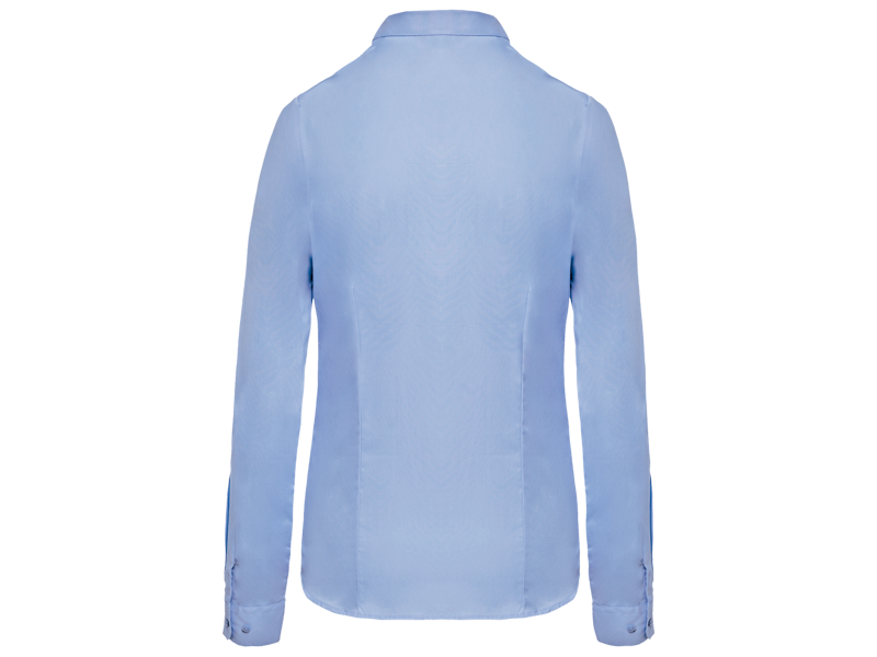 Kariban Damesblouse in popeline met lange mouwen