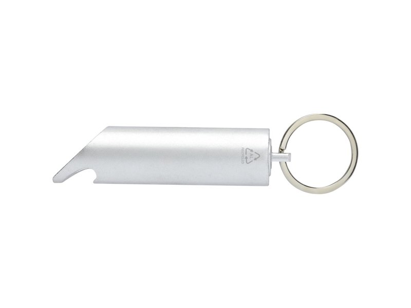 Flare led-lamp en flesopener van gerecycled aluminium met sleutelhanger
