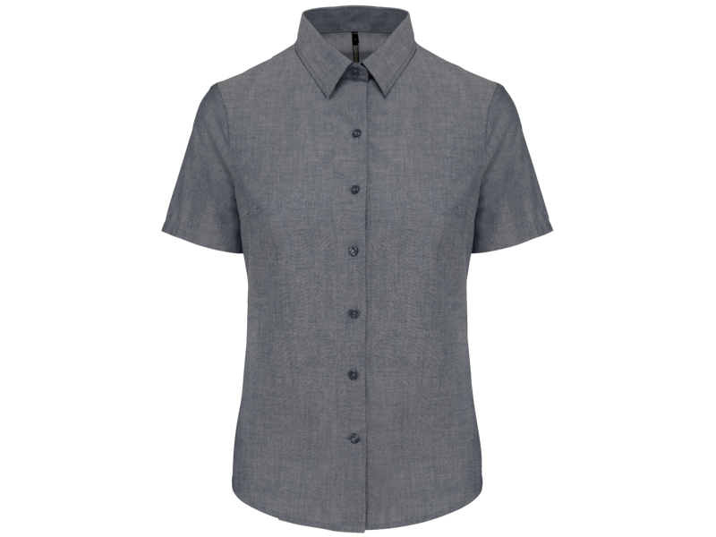 Kariban Dames oxford blouse korte mouwen Kariban Dames oxford blouse korte mouwen