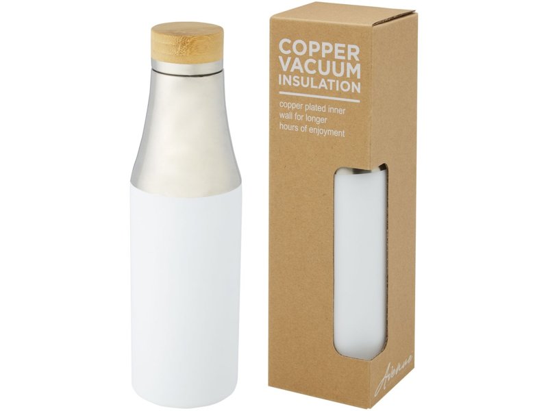 Hulan koperen vacuüm geïsoleerde roestvrijstalen fles van 540 ml met bamboe deksel