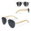 Aviator zonnebril met bamboe poten