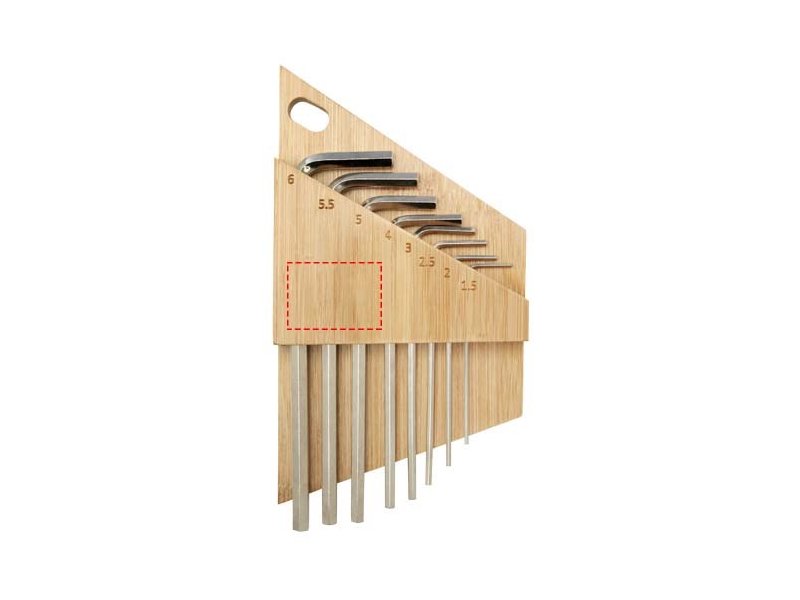 Allen gereedschapsset met inbussleutel van bamboe
