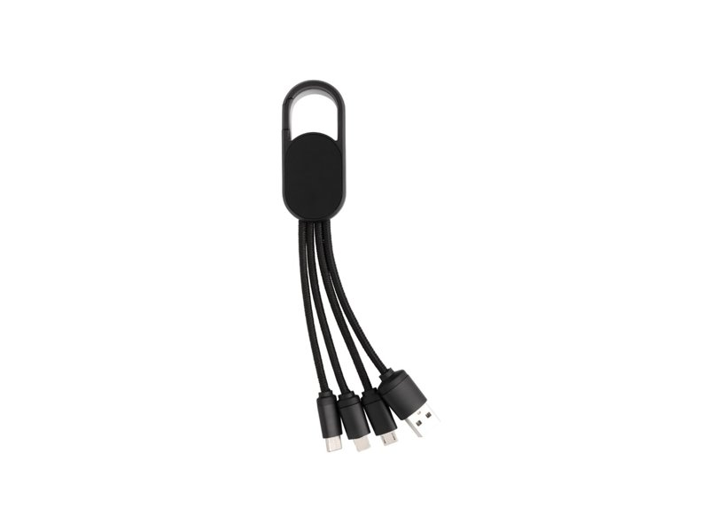 4-in-1 kabel met karabijnhaak