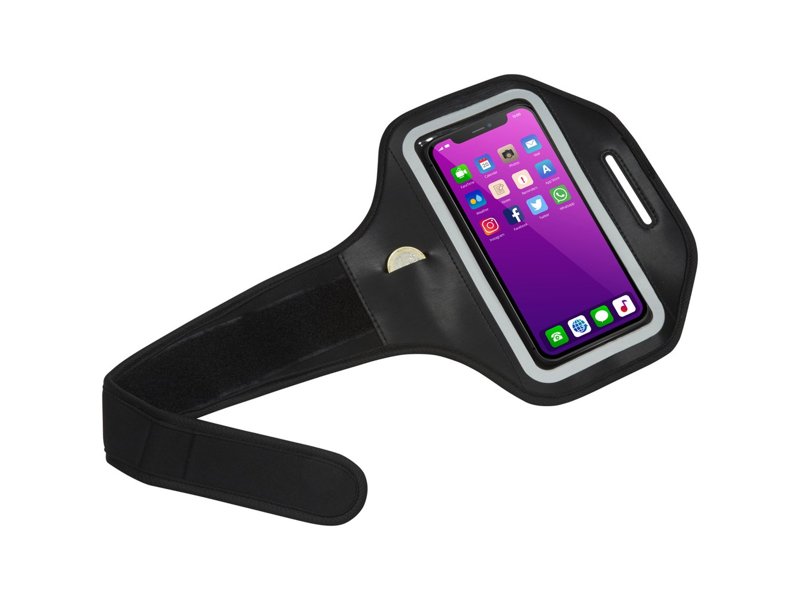 Haile reflecterende smartphone-armband met transparante hoes
