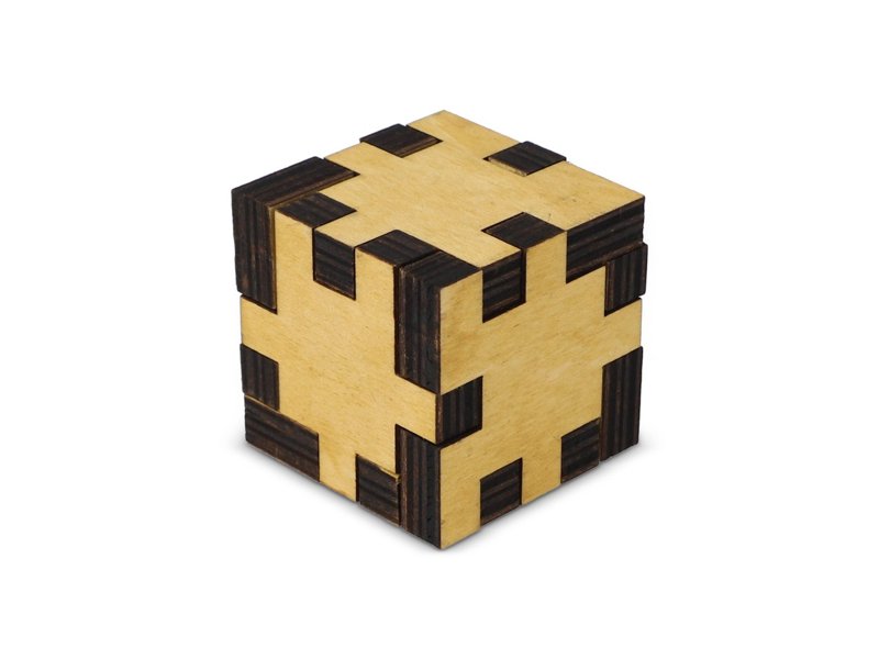 Houten kubus puzzel Houten kubus puzzel