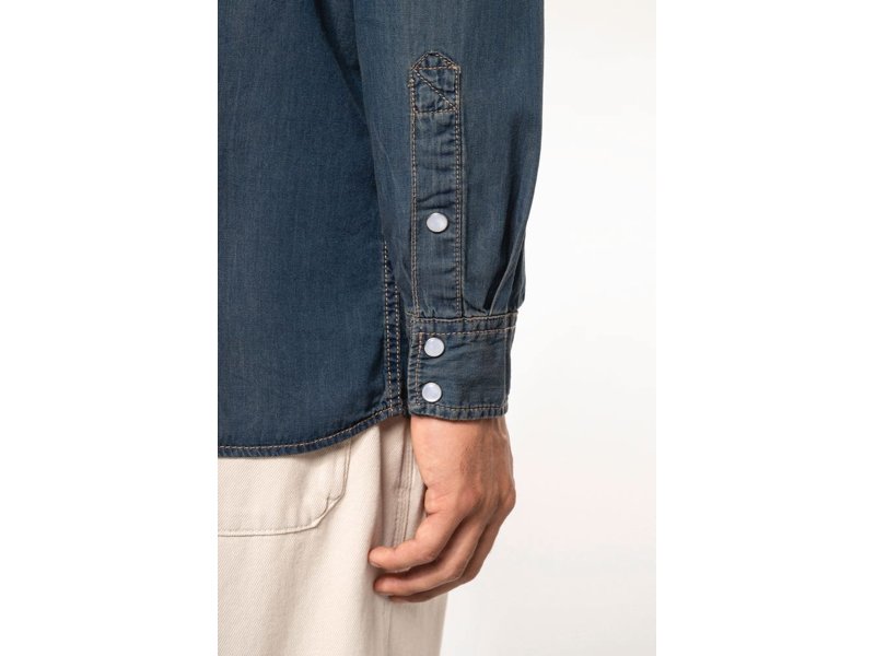 Kariban Heren denim overhemd lange mouwen Kariban Heren denim overhemd lange mouwen