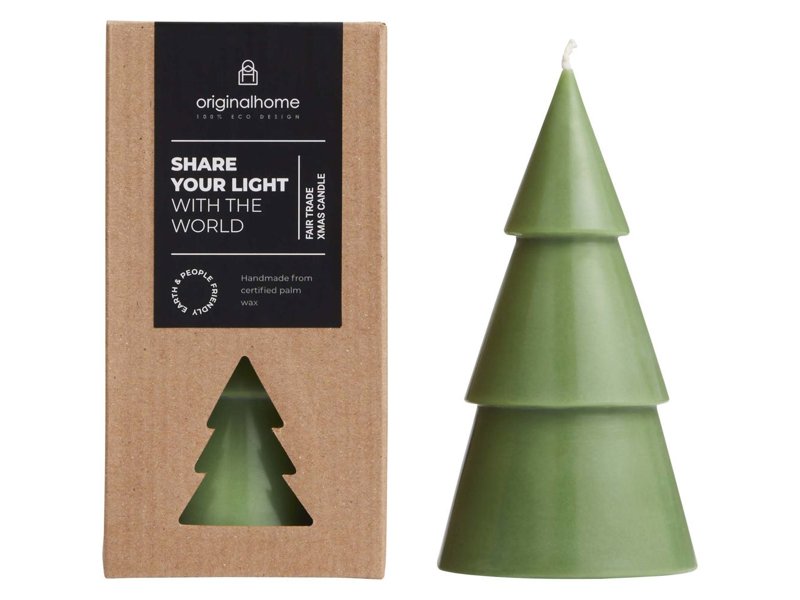 Original Home kerstboomkaars matcha - L