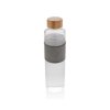 Impact borosilicaat glazen fles met bamboe deksel Impact borosilicaat glazen fles met bamboe deksel