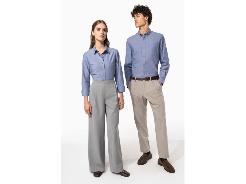 Kariban Dames oxford blouse lange mouwen Kariban Dames oxford blouse lange mouwen