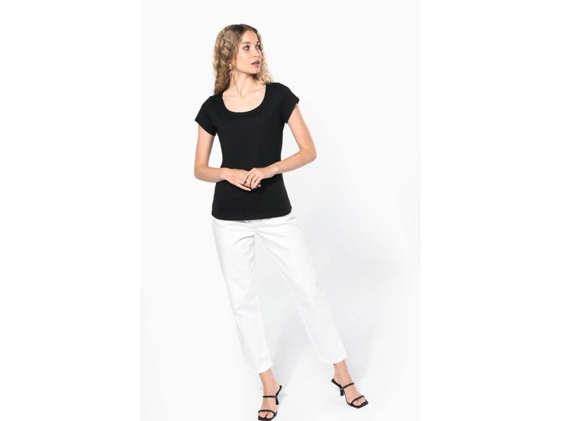 Kariban  Dames-t-shirt korte mouwen met boothals Kariban  Dames-t-shirt korte mouwen met boothals