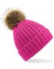 Beechfield - Faux Fur Pop Pom Chunky Beanie Beechfield - Faux Fur Pop Pom Chunky Beanie