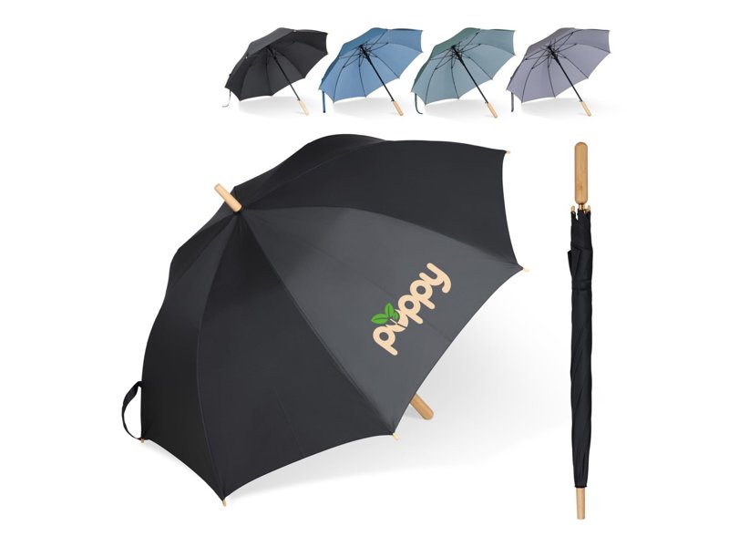 Stok paraplu 25” R-PET recht handvat auto open Stok paraplu 25” R-PET recht handvat auto open
