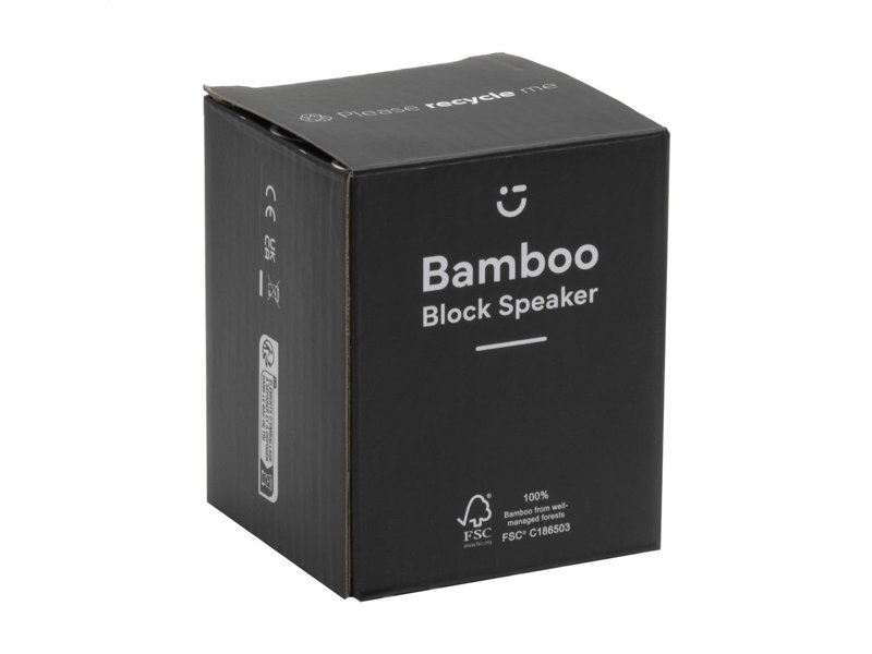 Bamboo Block Speaker met draadloze oplader Bamboo Block Speaker met draadloze oplader