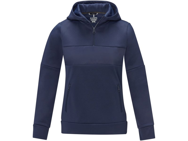 Sayan anorak dames sweater met halve rits en capuchon