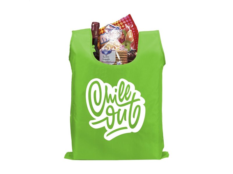 Opvouwbare boodschappentas, bedrukt met uw logo uitdelen?