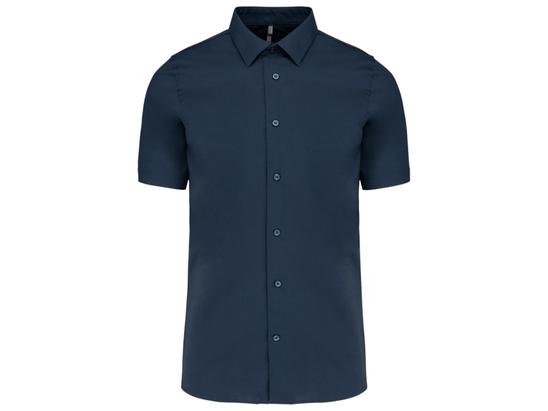 Kariban Heren stretch overhemd korte mouwen