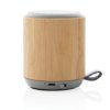 Bamboe en fabric 3W draadloze speaker Bamboe en fabric 3W draadloze speaker