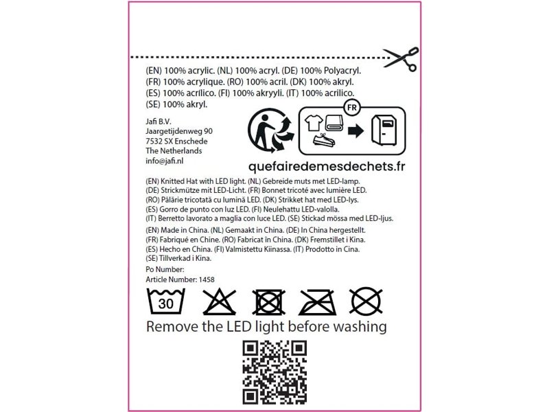Wintermuts met ledlamp
