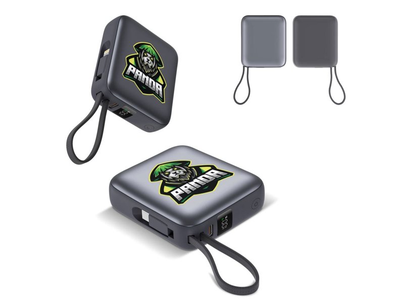 Nova Powerbank 22.5W Power Delivery met ingebouwde kabels 10000 mAh