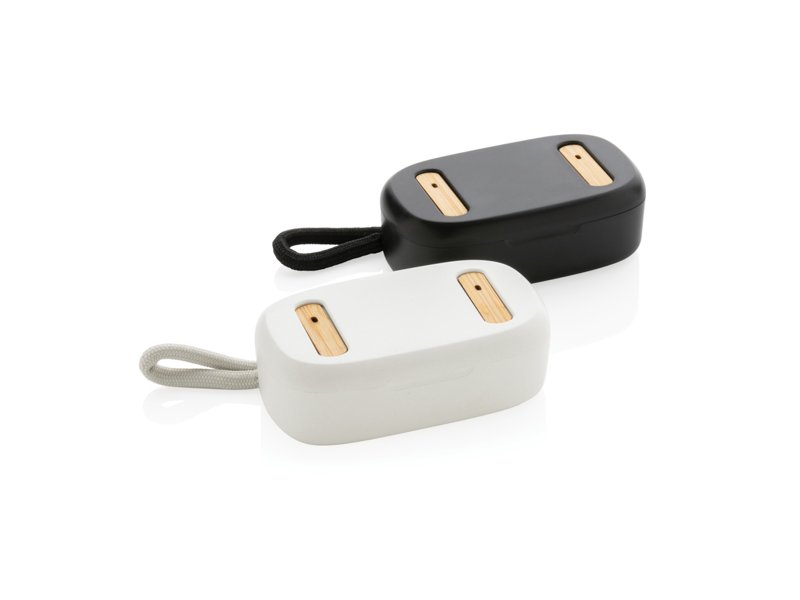 Gerecycled plastic & bamboe TWS oordopjes