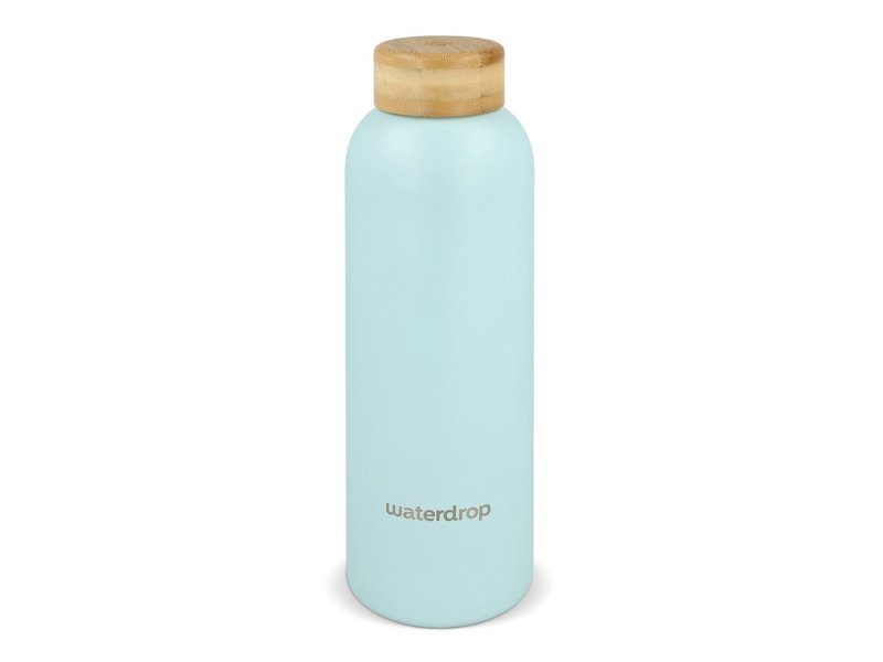 Waterdrop Roestvrijstalen Fles met Bamboe dop 600ml Waterdrop Roestvrijstalen Fles met Bamboe dop 600ml