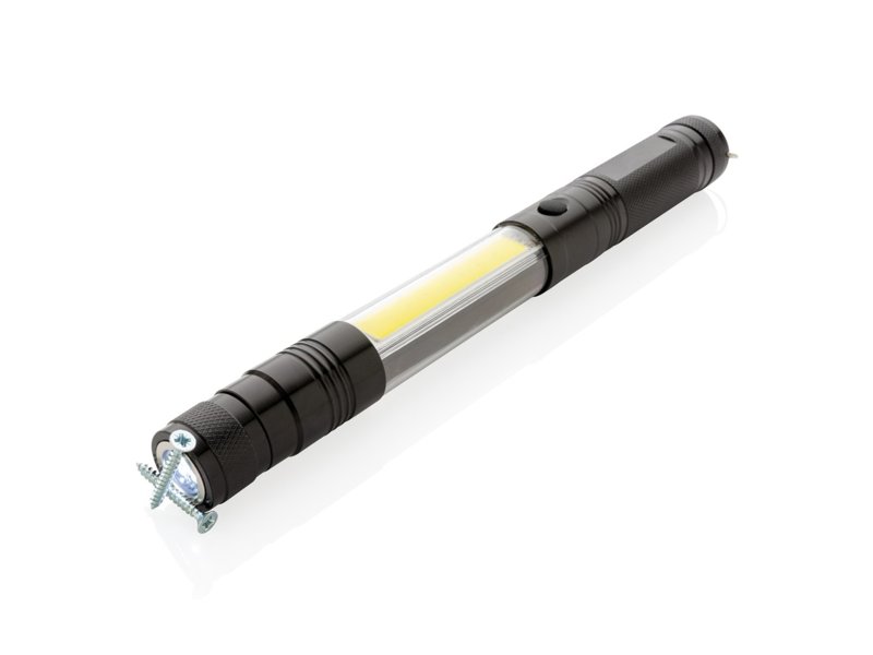 Uitschuifbare zaklamp met COB